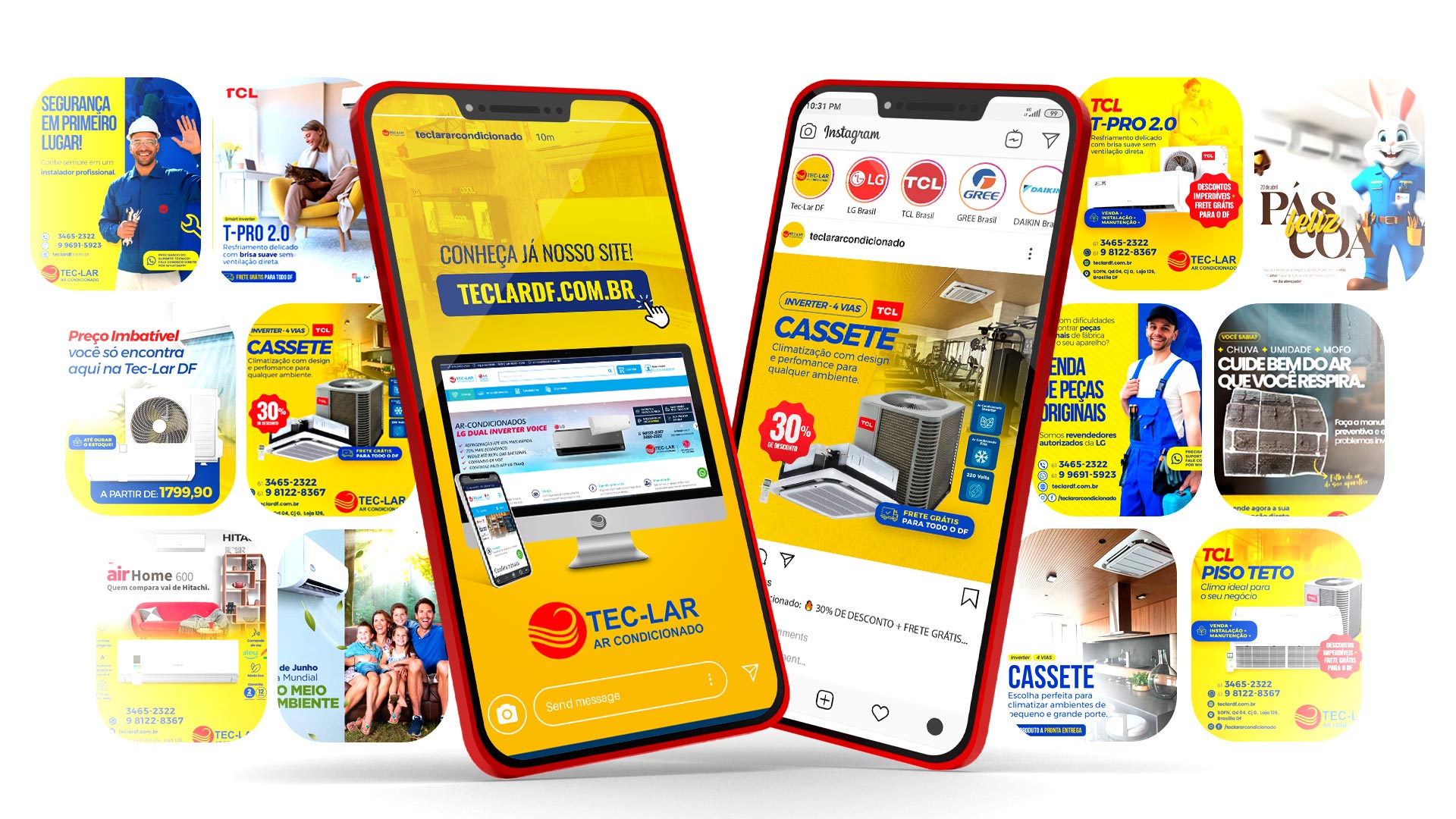 Produção de conteúdo para as redes sociais da Tec-Lar DF